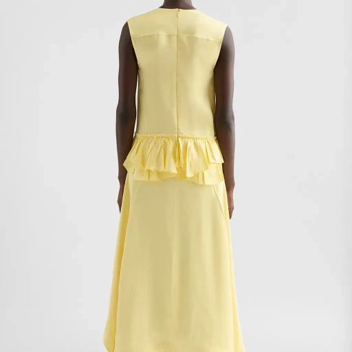 Fluid Viscose Ruffle Dress