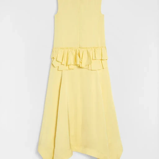 Fluid Viscose Ruffle Dress
