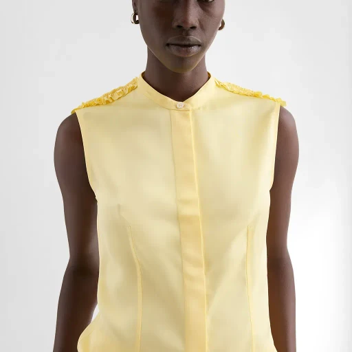 Fluid Viscose Ruffle Top