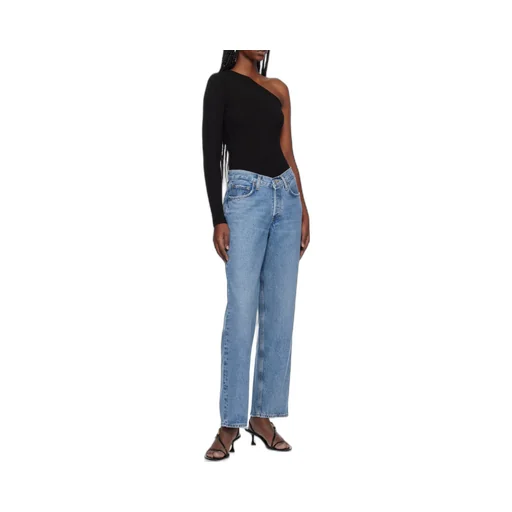 Agolde Mid Rise Straight Leg Jeans