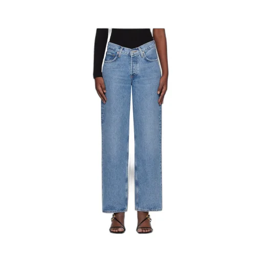 Agolde Mid Rise Straight Leg Jeans