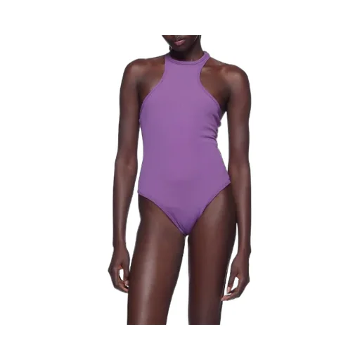 Racerback Fine-Ribbed Swimsuit