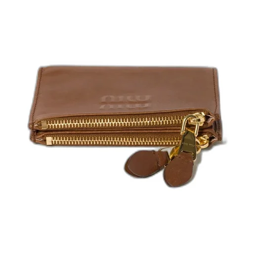 Miu Miu Logo Embossed Zipped Wallet