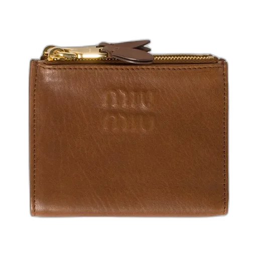 Miu Miu Logo Embossed Zipped Wallet