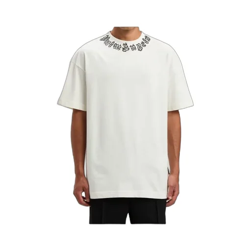 Palm Angels Neck-Logo Short-Sleeved T-Shirt