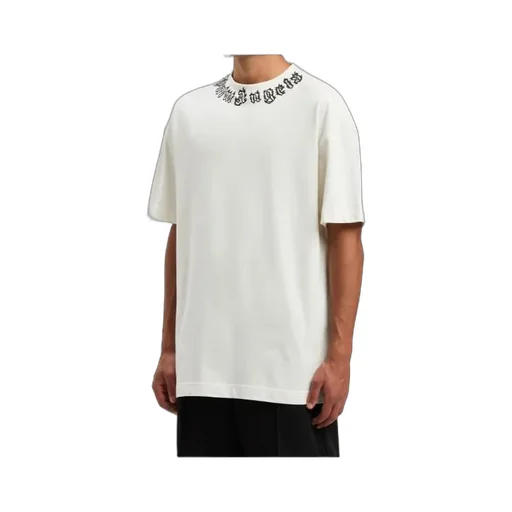 Palm Angels Neck-Logo Short-Sleeved T-Shirt