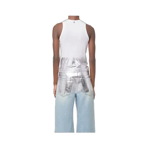 Paco Rabanne Piercing Ribbed Jersey Tank Top