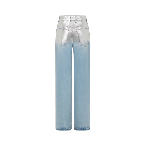 Paco Rabanne Metallic Detailed Straight Leg Jeans