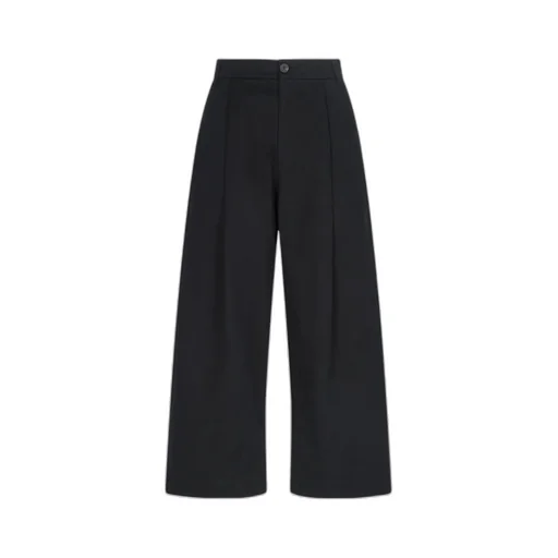 Studio Nicholson Sorte High-Waisted Wide Leg Trousers