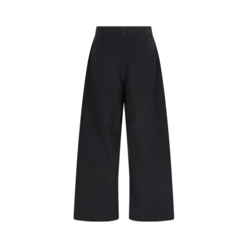 Studio Nicholson Sorte High-Waisted Wide Leg Trousers