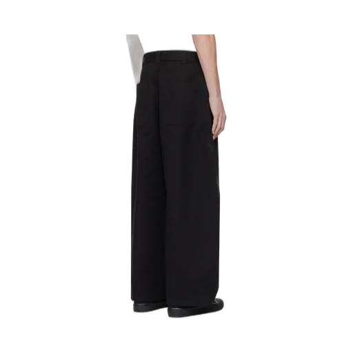Studio Nicholson Sorte High-Waisted Wide Leg Trousers