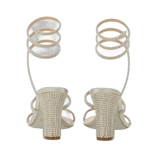 Ren Caovilla Embellished Ankle Strap Sandals