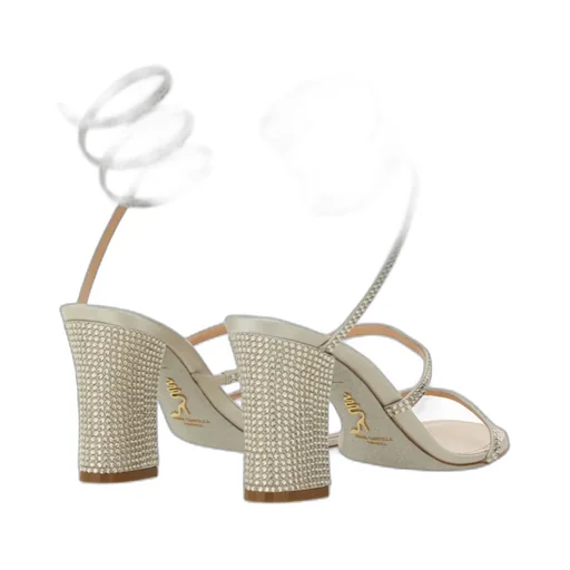 Ren Caovilla Embellished Ankle Strap Sandals