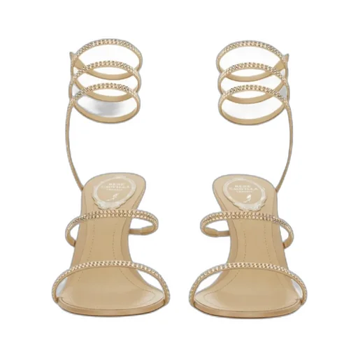 Ren Caovilla Embellished Ankle Strap Sandals