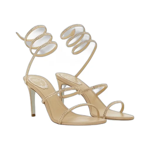 Ren Caovilla Embellished Ankle Strap Sandals