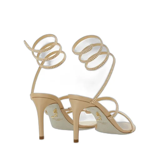 Ren Caovilla Embellished Ankle Strap Sandals