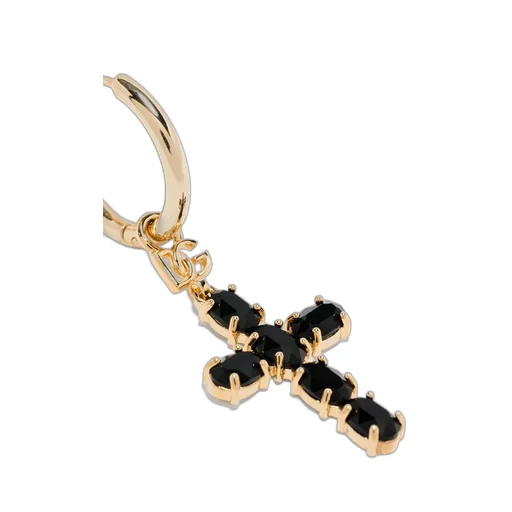Dolce & Gabbana Crosses Embellished Hoop Earrings
