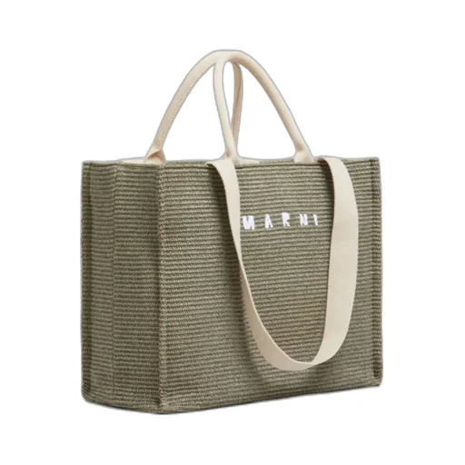 Marni Logo Embroidered Top Handle Bag