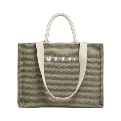 Marni Logo Embroidered Top Handle Bag