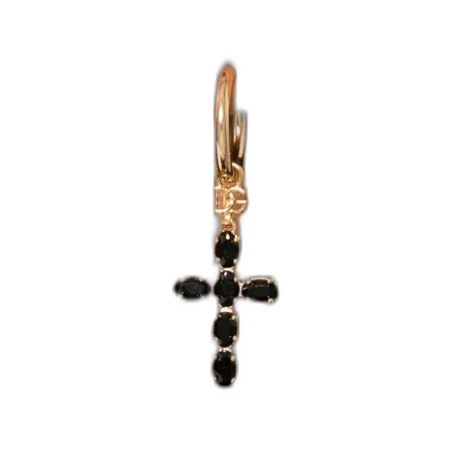 Dolce & Gabbana Crosses Embellished Hoop Earrings