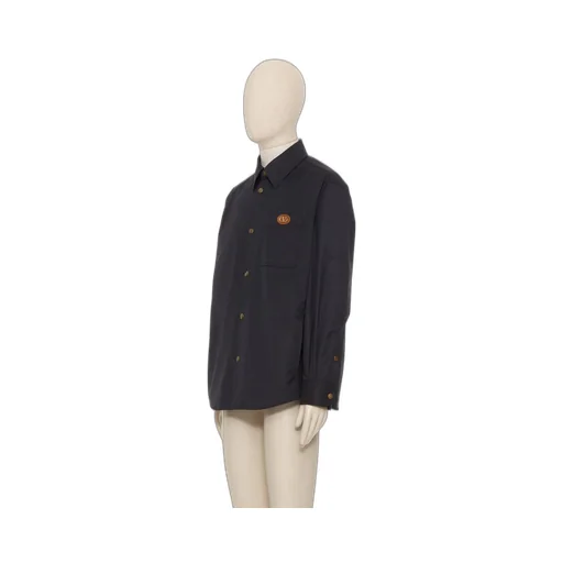 Valentino Vlogo Signature Button-Up Shirt Jacket