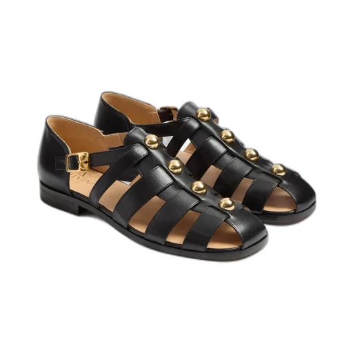 Valentino Stud Embellished Side Buckled Sandals