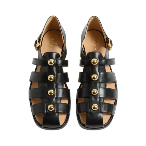 Valentino Stud Embellished Side Buckled Sandals