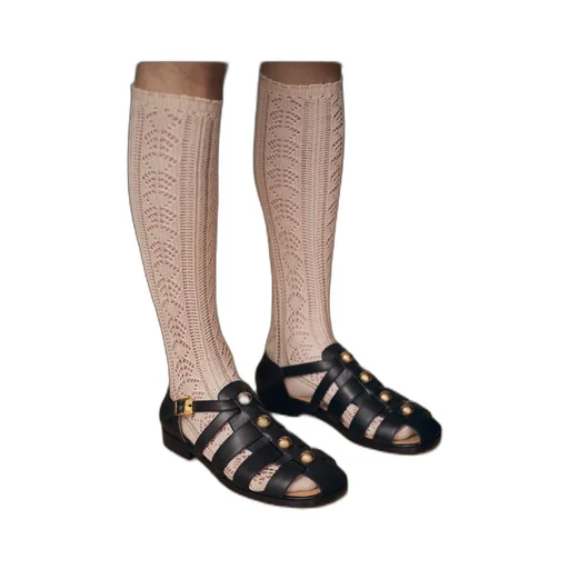 Valentino Stud Embellished Side Buckled Sandals