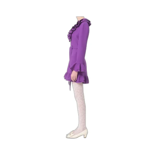 Valentino Ruffled V-Neck Mini Dress