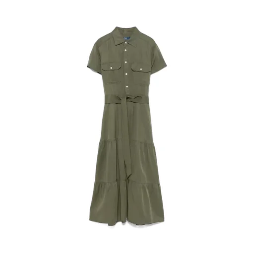 Polo Ralph Lauren Belted Tiered Shirtdess