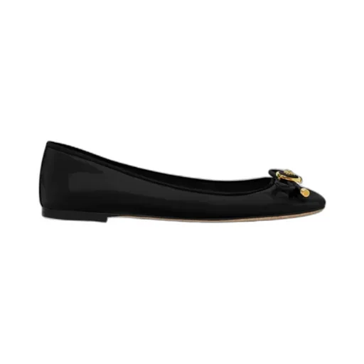 Versace Medusa-Head Round-Toe Ballerina Shoes