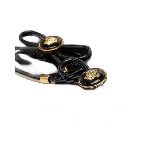 Versace Medusa-Head Round-Toe Ballerina Shoes