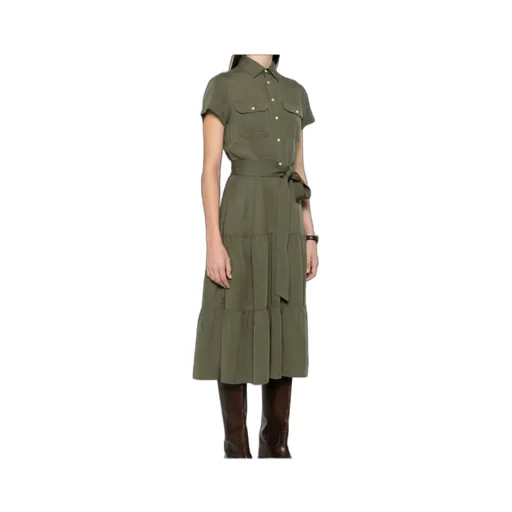 Polo Ralph Lauren Belted Tiered Shirtdess