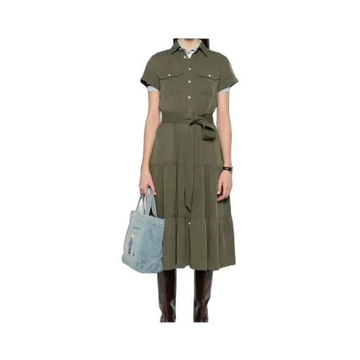 Polo Ralph Lauren Belted Tiered Shirtdess