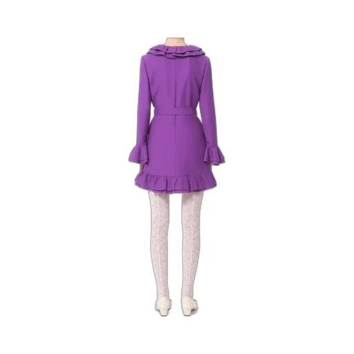 Valentino Ruffled V-Neck Mini Dress