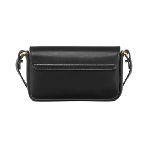 Versace Logo Plaque Foldover Top Shoulder Bag