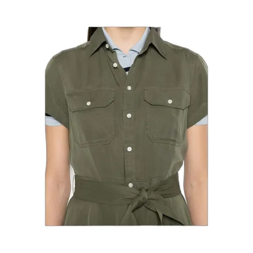Polo Ralph Lauren Belted Tiered Shirtdess