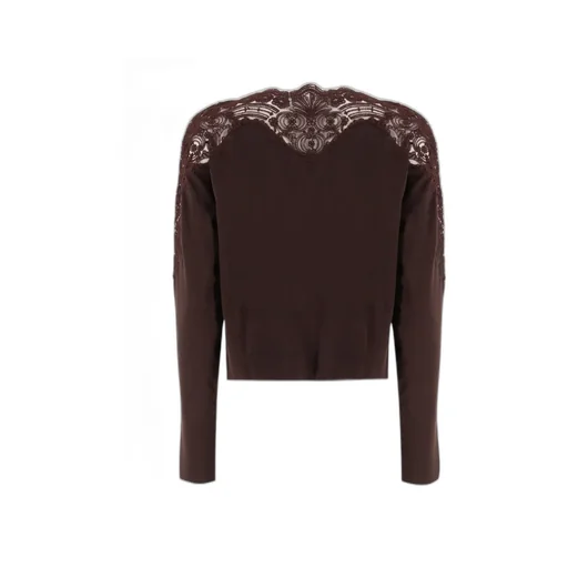 Lace-Embellished Sweater
