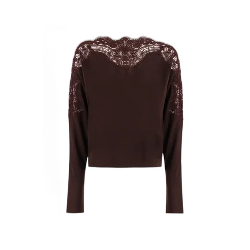 Lace-Embellished Sweater
