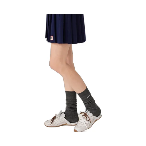 Miu Miu Logo-Patch Pleated Mini Skirt