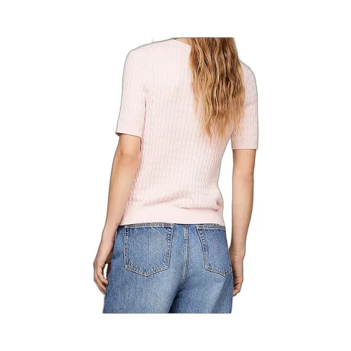 Cable Knit Short Sleeve Jumper