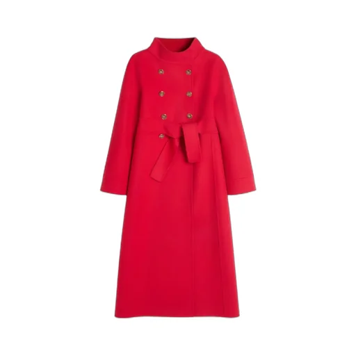 Valentino Double-Breasted High Neck Coat