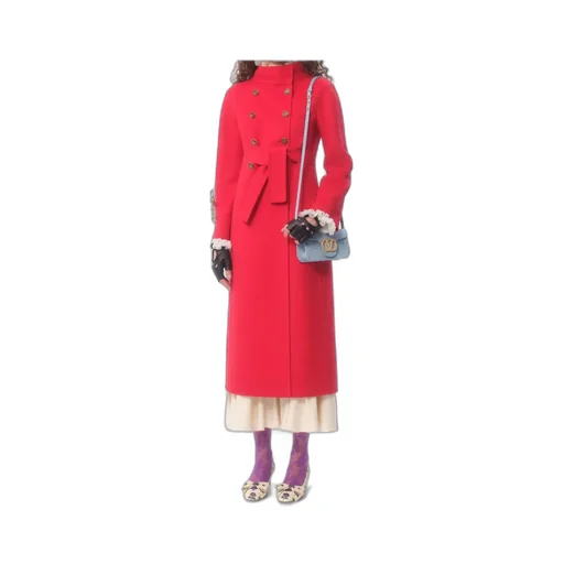 Valentino Double-Breasted High Neck Coat