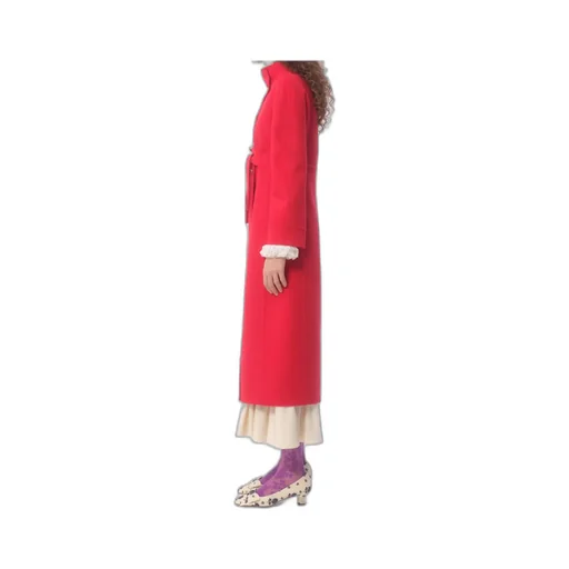 Valentino Double-Breasted High Neck Coat