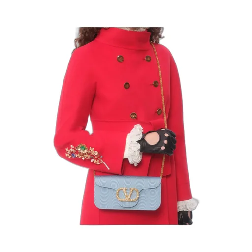 Valentino Double-Breasted High Neck Coat