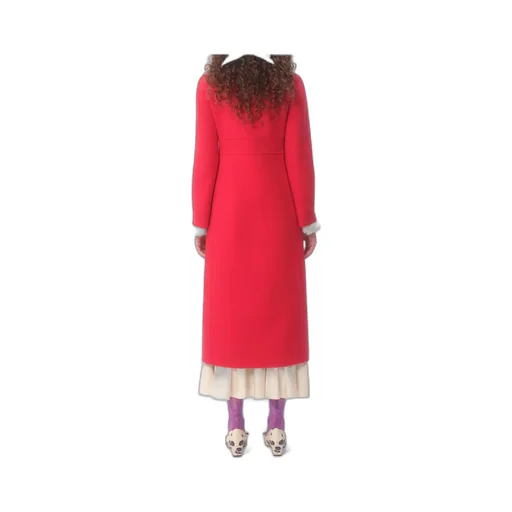 Valentino Double-Breasted High Neck Coat