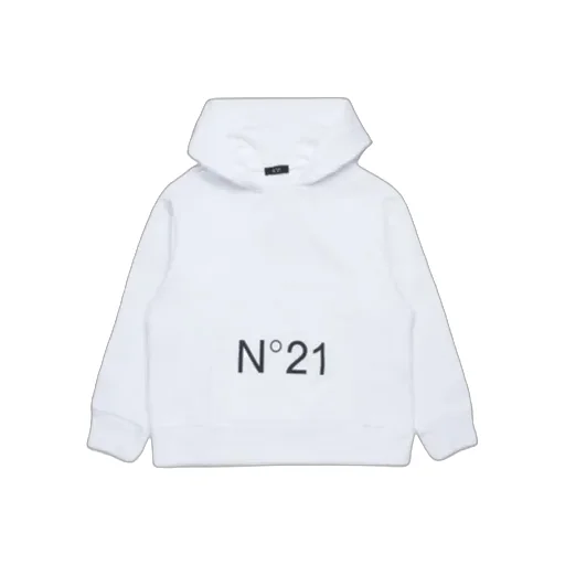 Nº21 Kids Logo-Printed Long Sleeved Hoodie