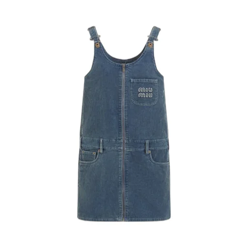 Washed Corduroy Mini-Dress