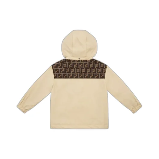 Fendi Kids Logo Printed Hooded Jacket