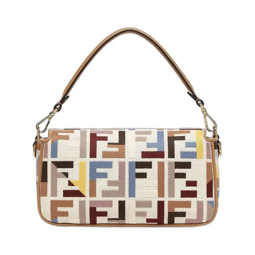 Fendi Logo Detailed Medium Baguette Bag